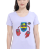 Women's Round Neck Half Sleeve T-shirt 'Design with Colors'