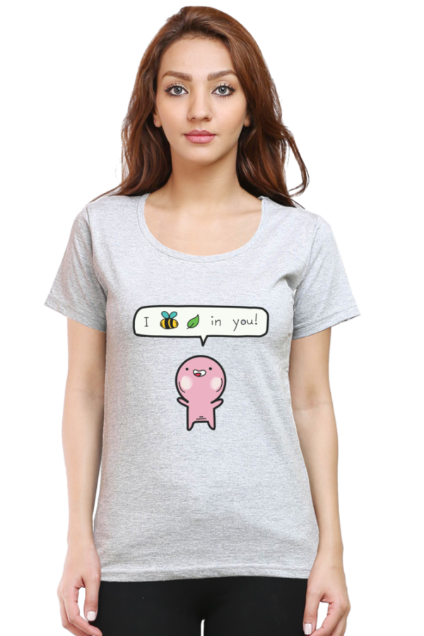 Women's Round Neck Half Sleeve T-shirt 'I Believe in You'