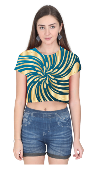 Women's All Over Print Crop Top