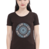 Women's Round Neck Half Sleeve T-shirt 'Round Symbol'