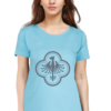 Women's Round Neck Half Sleeve T-shirt 'Symbol'