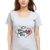 Women's Round Neck Half Sleeve T-shirt 'You Me & Tea'