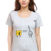 Women's Round Neck Half Sleeve T-shirt 'You Are Not My Type'