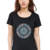 Women's Round Neck Half Sleeve T-shirt 'Round Symbol'