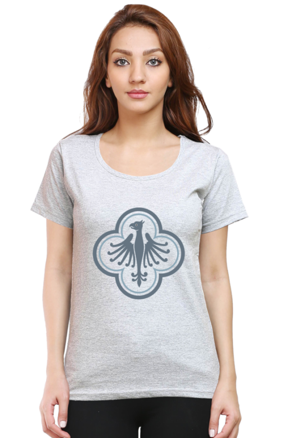 Women's Round Neck Half Sleeve T-shirt 'Symbol'