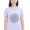 Women's Round Neck Half Sleeve T-shirt 'Round Symbol'
