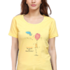 Women's Round Neck Half Sleeve T-shirt 'What If I Fall'