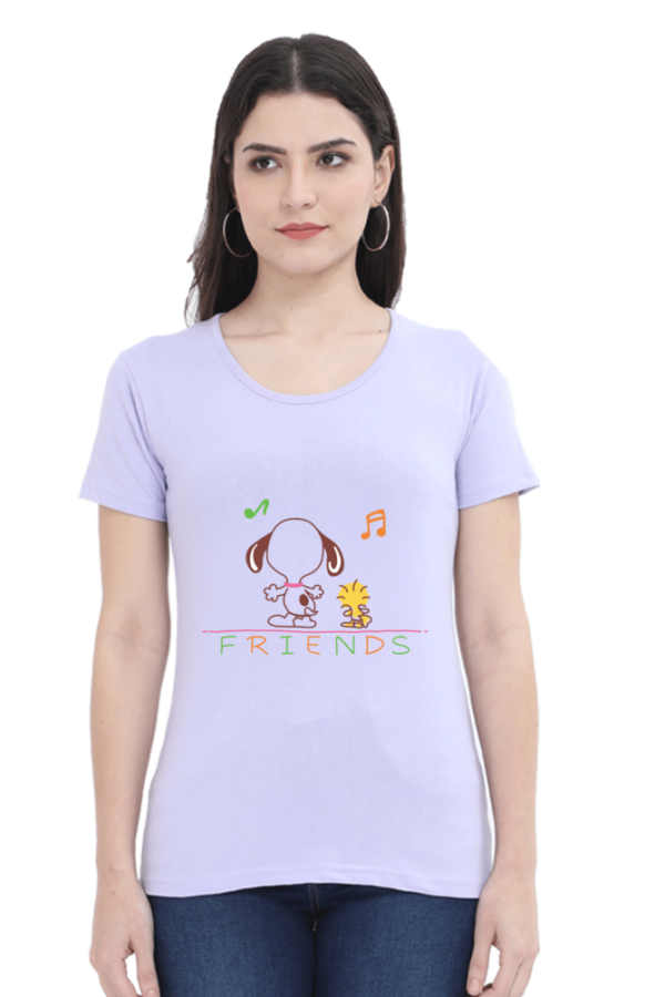 Women's Round Neck Half Sleeve T-shirt 'Friends'