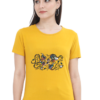 Women's Round Neck Half Sleeve T-shirt 'Dragon'