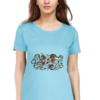 Women's Round Neck Half Sleeve T-shirt 'Dragon'