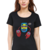 Women's Round Neck Half Sleeve T-shirt 'Design with Colors'