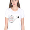 Women's Round Neck Half Sleeve T-shirt 'Free Yourself'