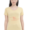 Women's Round Neck Half Sleeve T-shirt 'Love Yourself First'
