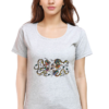 Women's Round Neck Half Sleeve T-shirt 'Dragon'