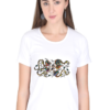 Women's Round Neck Half Sleeve T-shirt 'Dragon'