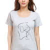 Women's Round Neck Half Sleeve T-shirt 'My Mind is a Mess...'