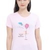 Women's Round Neck Half Sleeve T-shirt 'What If I Fall'