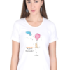 Women's Round Neck Half Sleeve T-shirt 'What If I Fall'