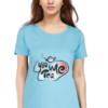 Women's Round Neck Half Sleeve T-shirt 'You Me & Tea'