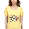 Women's Round Neck Half Sleeve T-shirt 'You Me & Tea'
