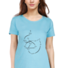 Women's Round Neck Half Sleeve T-shirt 'You Can't Get Lost....'