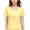Women's Round Neck Half Sleeve T-shirt 'Love Yourself First'