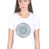 Women's Round Neck Half Sleeve T-shirt 'Round Symbol'