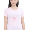 Women's Round Neck Half Sleeve T-shirt 'Love Yourself First'