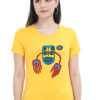 Women's Round Neck Half Sleeve T-shirt 'Design with Colors'