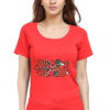 Women's Round Neck Half Sleeve T-shirt 'Dragon'