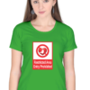 Women's Round Neck Half Sleeve T-shirt 'Restricted Area'