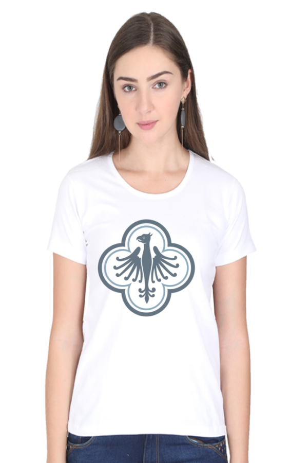 Women's Round Neck Half Sleeve T-shirt 'Symbol'