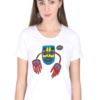 Women's Round Neck Half Sleeve T-shirt 'Design with Colors'
