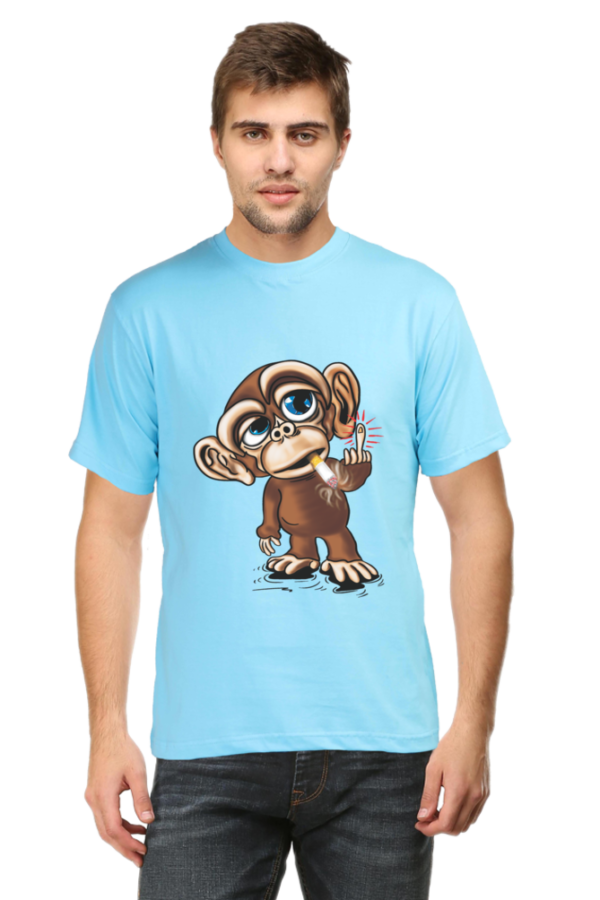 Men Printed T-shirt - 'Dude Monkey'
